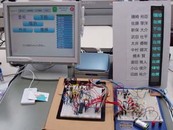 井上賞受賞作品 （ネットワーク機能を搭載したVFD在室パネル） 工学研究科電子情報系専攻 前期博士課程2年 磯崎 裕臣君